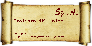 Szalisznyó Anita névjegykártya